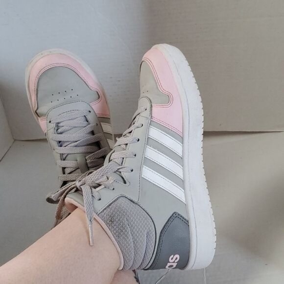 Adidas NEO Hoops 2.0 Mid Sneaker Shoes High Tops Hi Size Men's 5 Womens WOMANS 7 - Picture 14 of 16